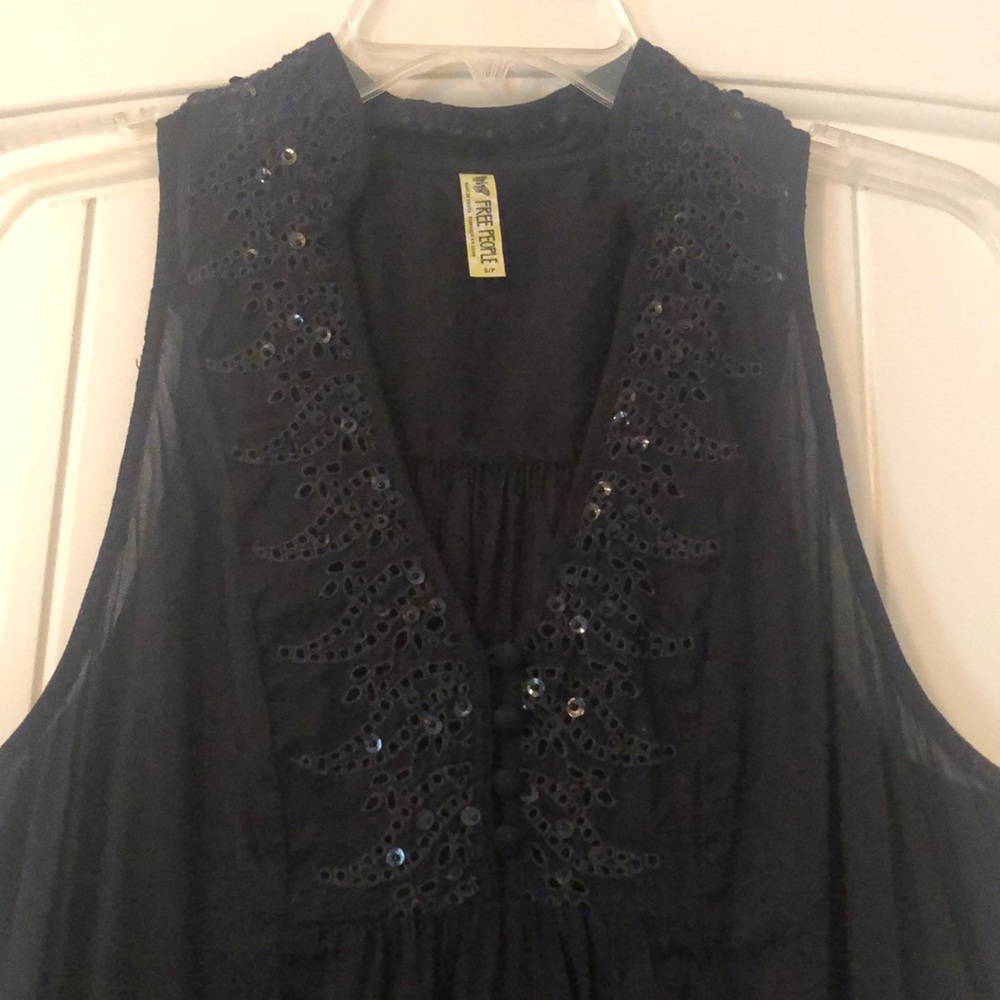 Free People Black sheer dress